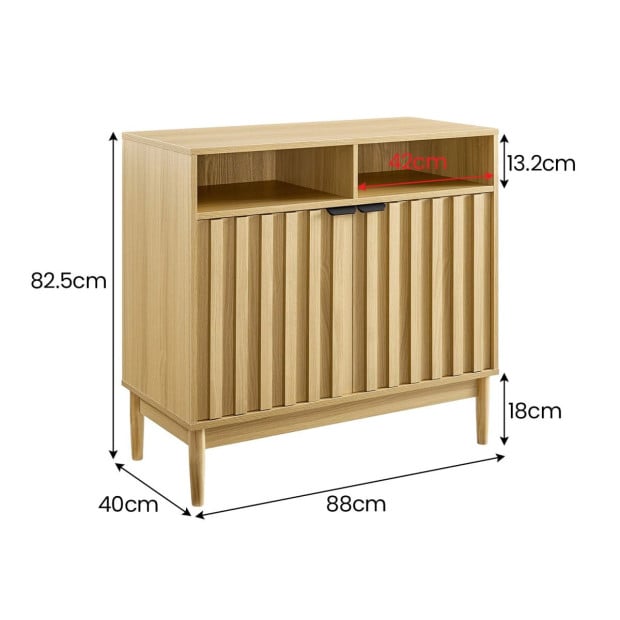 Sarantino Eleni 2-Door Sideboard - Natural Image 4
