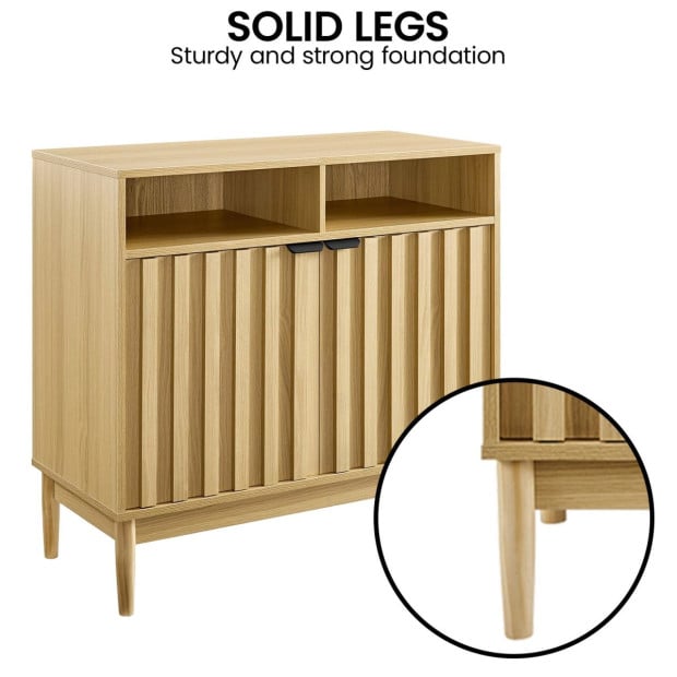 Sarantino Eleni 2-Door Sideboard - Natural Image 8