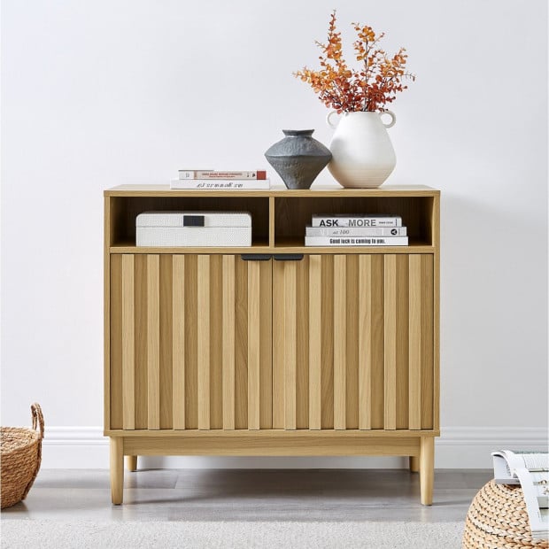 Sarantino Eleni 2-Door Sideboard - Natural Image 9