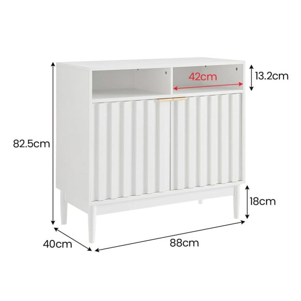 Sarantino Eleni 2-Door Sideboard - White Image 4