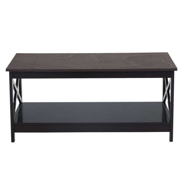 Sarantino Irene Black Cross Coffee Table Image 4