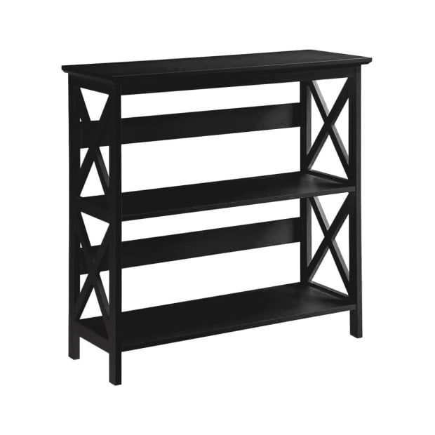 Sarantino Lucas 3-Tier Bookshelf Display Rack in Black Image 2