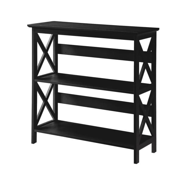 Sarantino Lucas 3-Tier Bookshelf Display Rack in Black Image 4