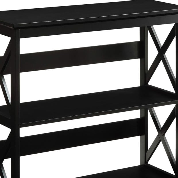 Sarantino Lucas 3-Tier Bookshelf Display Rack in Black Image 7