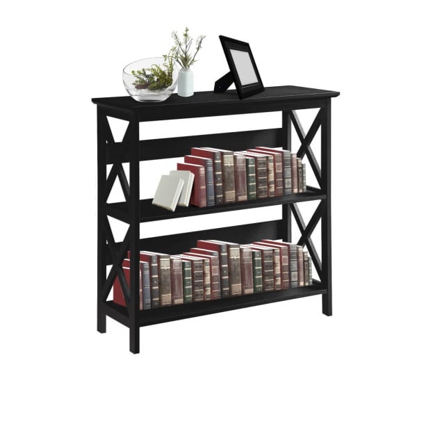Sarantino Lucas 3-Tier Bookshelf Display Rack in Black Image 8