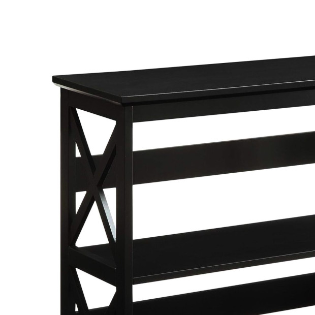 Sarantino Lucas 3-Tier Bookshelf Display Rack in Black Image 9