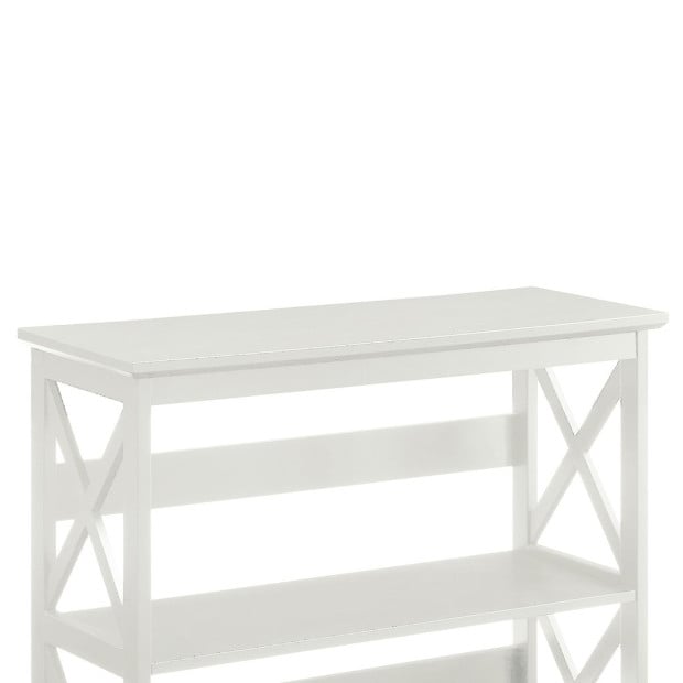 Sarantino Lucas 3-Tier Bookshelf Display Rack in White Image 5