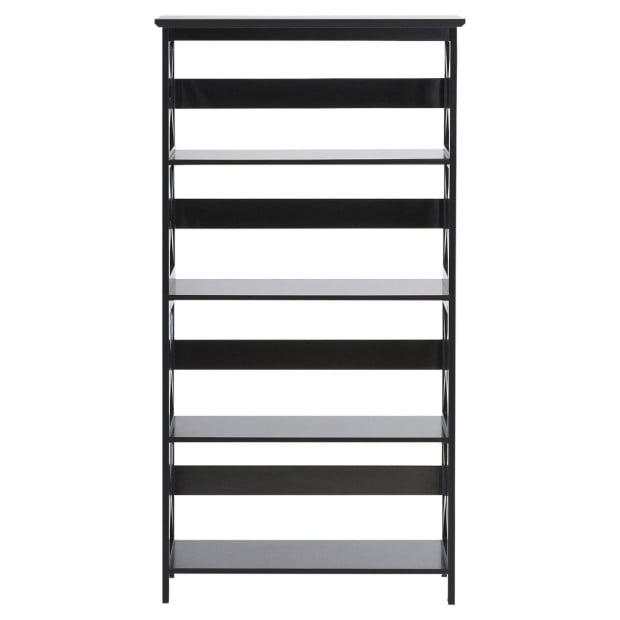 Sarantino Daphne 5-Tier Cross Panel Bookshelf Image 4