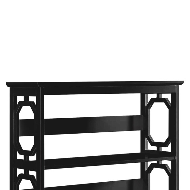 Sarantino Laurel 3-Tier Bookshelf Display Rack in Black Image 6