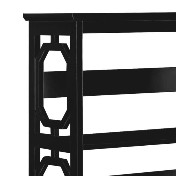 Sarantino Laurel 3-Tier Bookshelf Display Rack in Black Image 9
