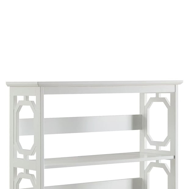 Sarantino Laurel 3-Tier Bookshelf Display Rack in White Image 5