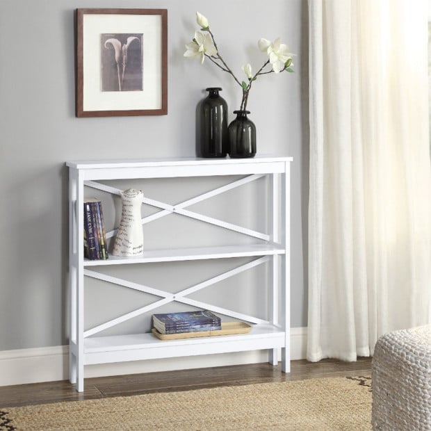 Sarantino Faustine Thin Cross Console Table Image 10