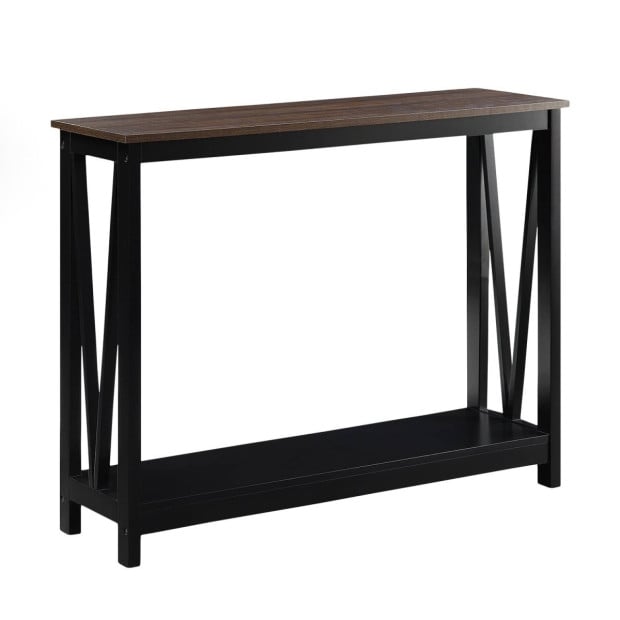 Sarantino Cielo 2-Tier Console Table Dark Walnut Image 2