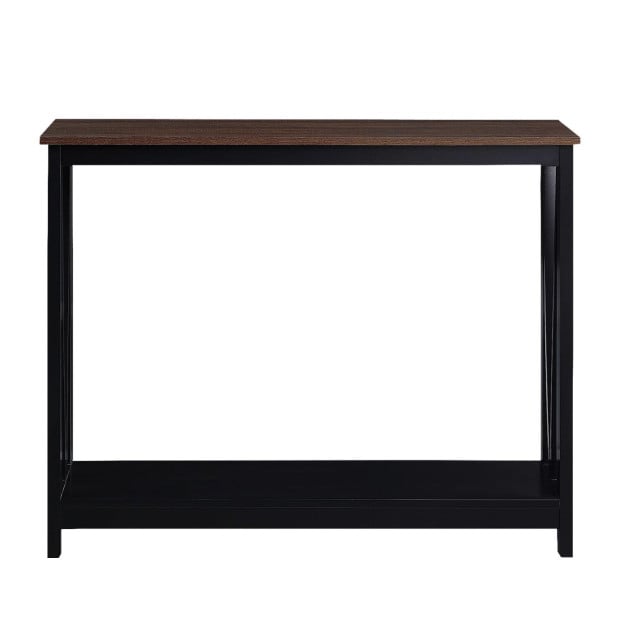 Sarantino Cielo 2-Tier Console Table Dark Walnut Image 4