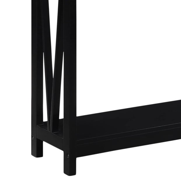 Sarantino Cielo 2-Tier Console Table Dark Walnut Image 6