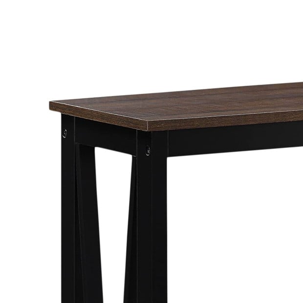 Sarantino Cielo 2-Tier Console Table Dark Walnut Image 7