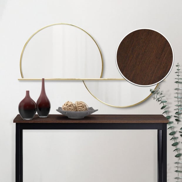 Sarantino Cielo 2-Tier Console Table Dark Walnut Image 10