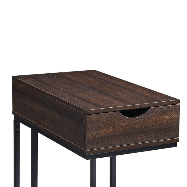 Sarantino C-Shaped Drawer Side Table Image 6