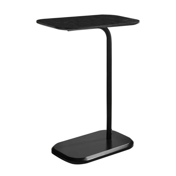 Sarantino Beveled Edge C-Shaped Side Table - Black Image 2