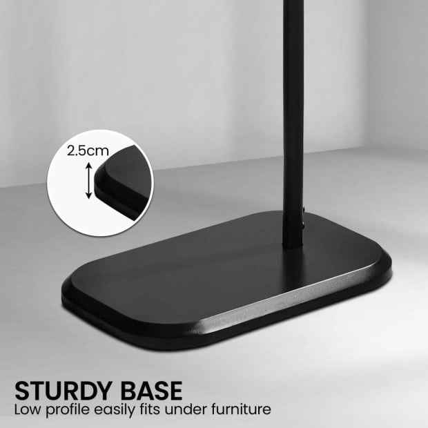 Sarantino Beveled Edge C-Shaped Side Table - Black Image 7