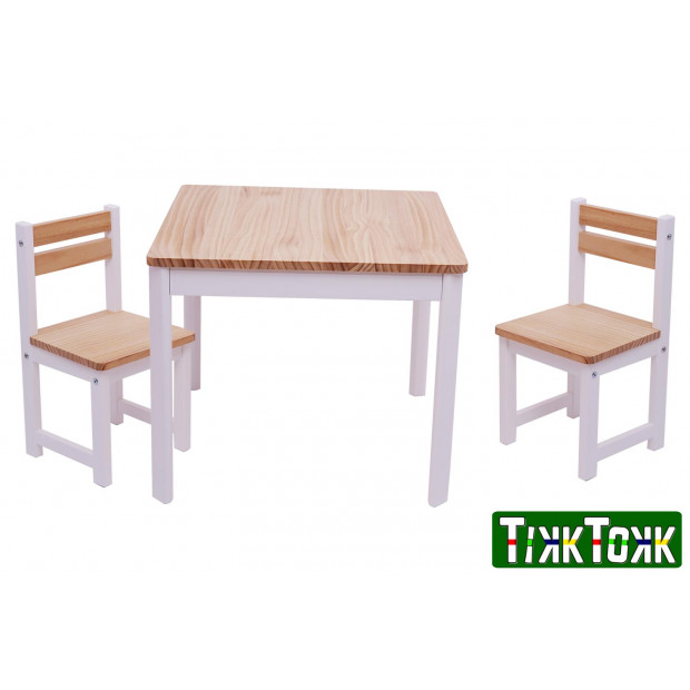 TikkTokk ENVY Table & Chairs Set - SQUARE White