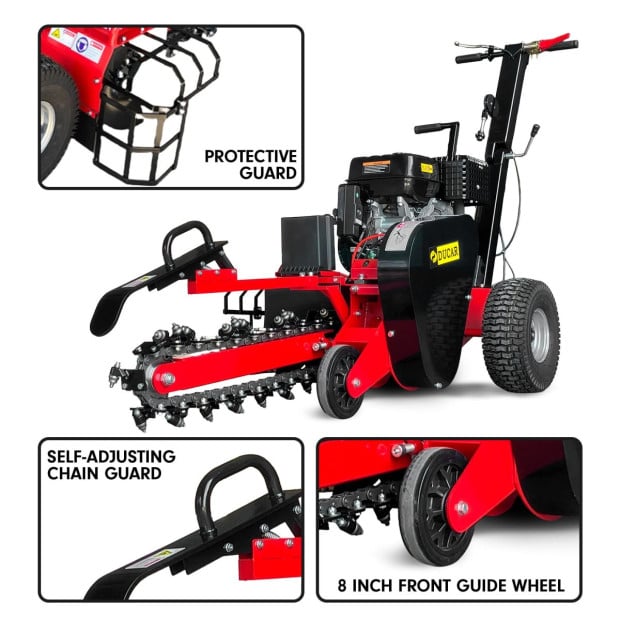 Ducar Trench Digger 457cc 18HP 4-Stroke Key Start, Petrol Trencher Machine Image 6