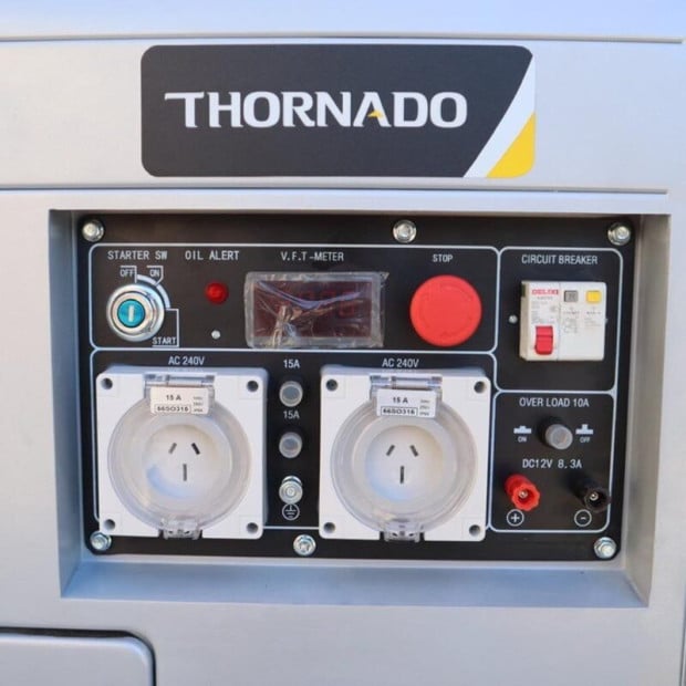 8KVA SILENT DIESEL GENERATOR KEY START SINGLE PHASE THORNADO TDS8000 Image 3