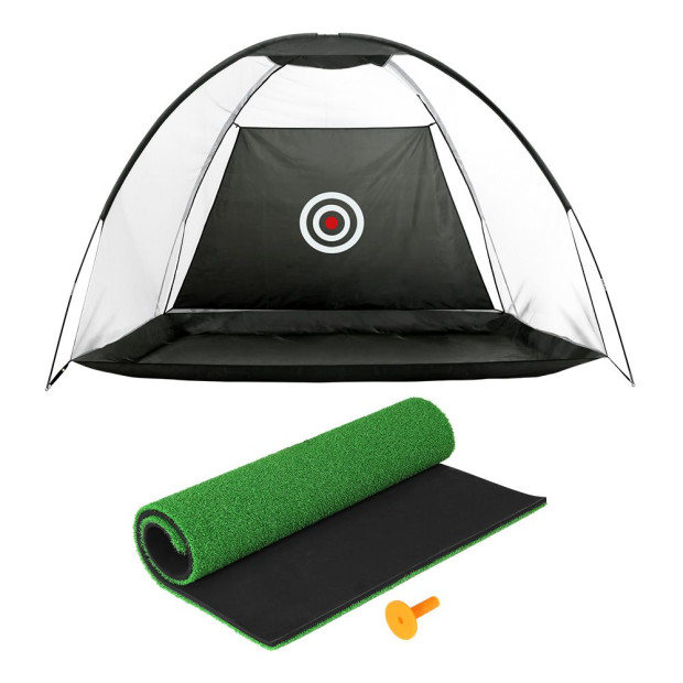 Golf Practice Net And Training Mat Set Cage Training Aid Hitting Mat Image 3