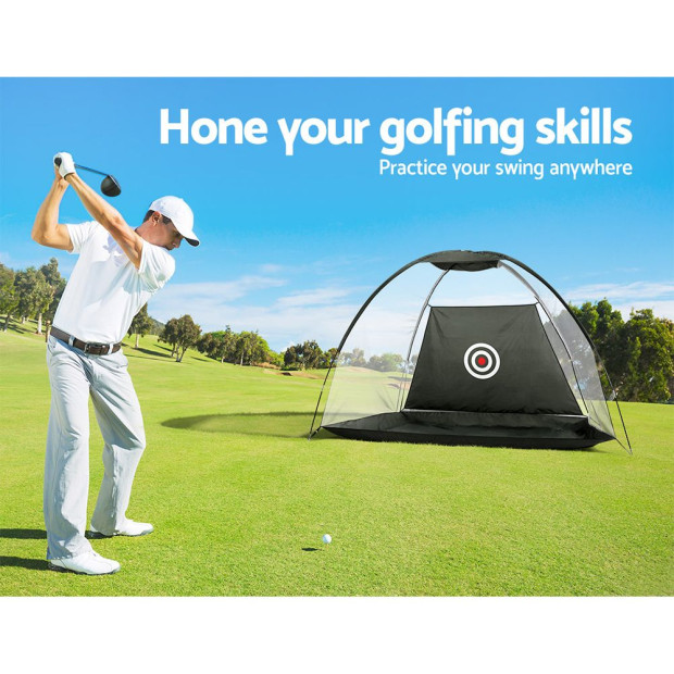 Golf Practice Net And Training Mat Set Cage Training Aid Hitting Mat Image 5