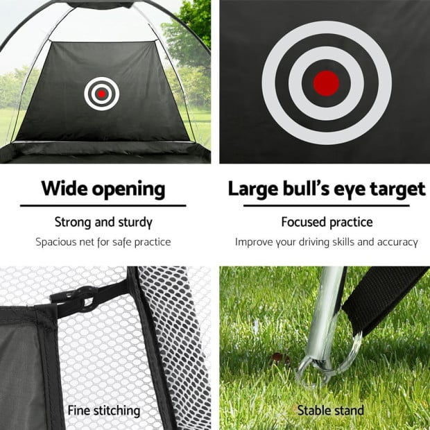 Golf Practice Net And Training Mat Set Cage Training Aid Hitting Mat Image 6