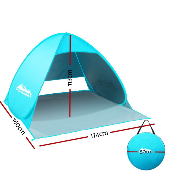 Pop Up Beach Tent Camping Hiking 3 Person Sun Shade Fishing Shelter Image 2