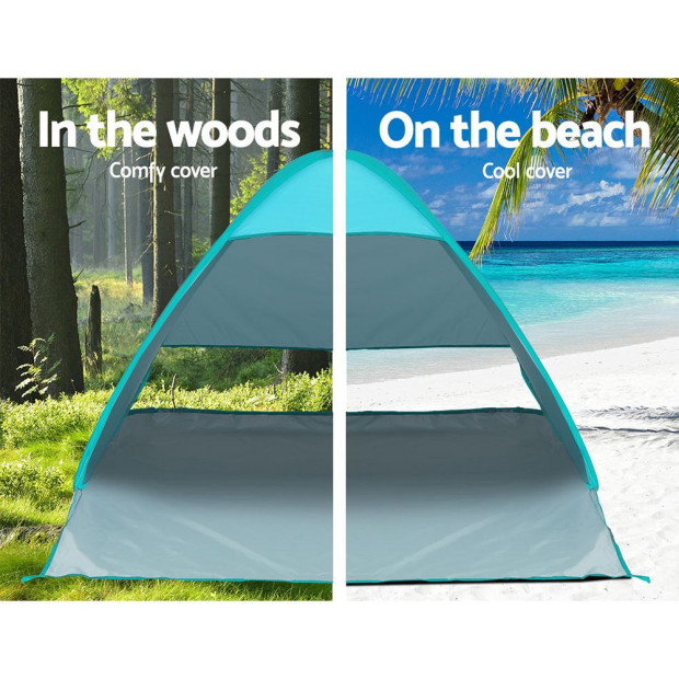 Pop Up Beach Tent Camping Hiking 3 Person Sun Shade Fishing Shelter Image 4