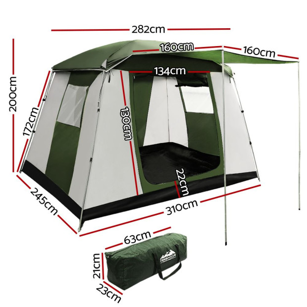 Instant Up Camping Tent 6 Person Pop up Tents Family Hiking Dome Image 2