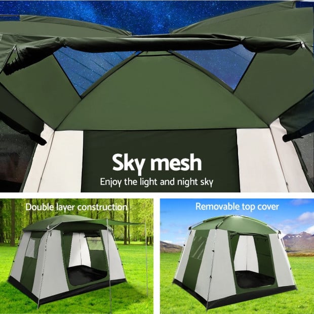 Instant Up Camping Tent 6 Person Pop up Tents Family Hiking Dome Image 5