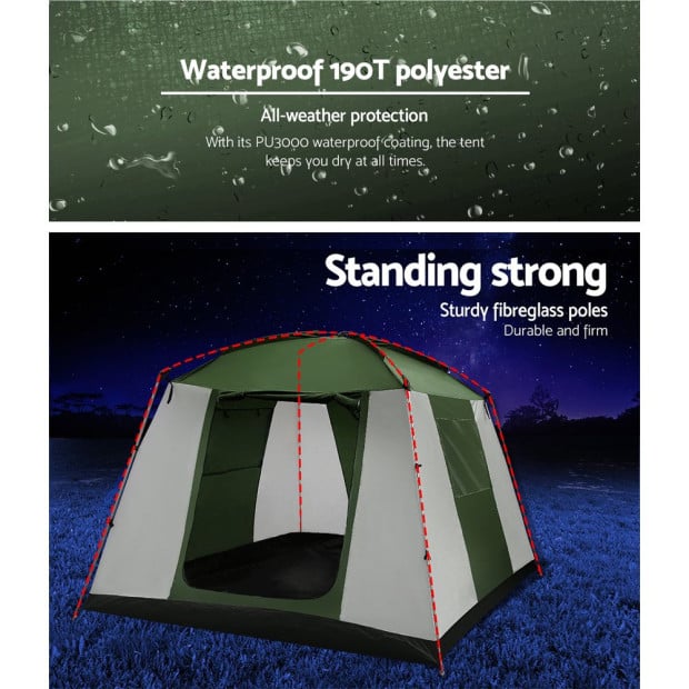 Instant Up Camping Tent 6 Person Pop up Tents Family Hiking Dome Image 7