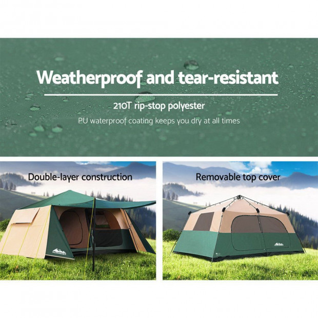 Instant Up Camping Tent 8 Person Pop up Tents Family Hiking Dome Camp Image 4