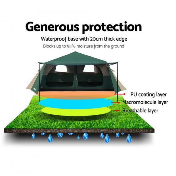 Instant Up Camping Tent 8 Person Pop up Tents Family Hiking Dome Camp Image 5