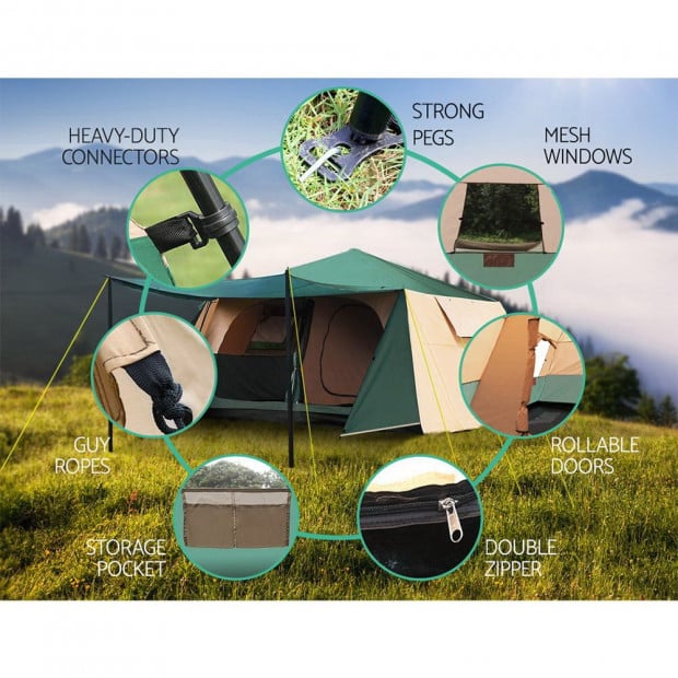 Instant Up Camping Tent 8 Person Pop up Tents Family Hiking Dome Camp Image 6
