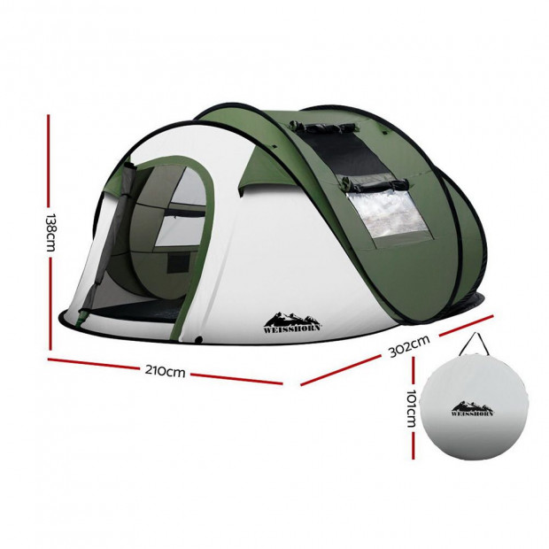 Instant Up Camping Tent 4-5 Person Pop up Tents Family Hiking Dome Image 2