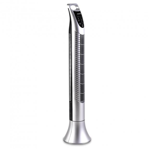 Devanti Portable Cross Flow Tower Fan - Silver
