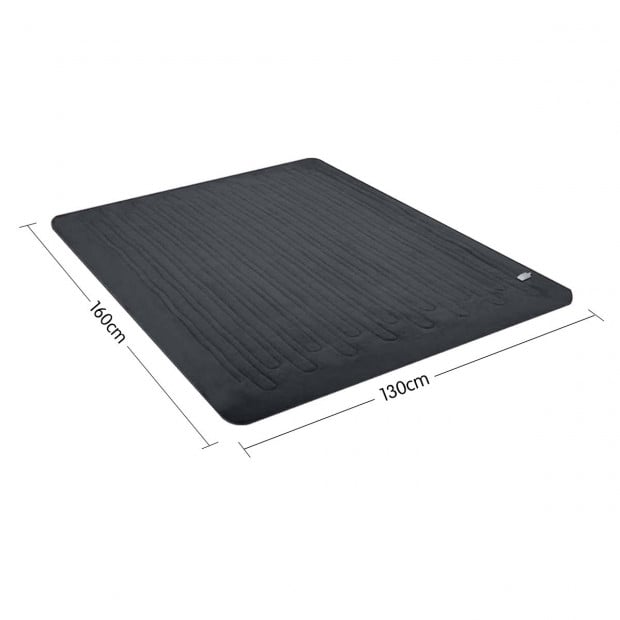 Laura Hill Heated Electric Blanket Throw Rug Coral Warm Fleece Winter Grey Image 8
