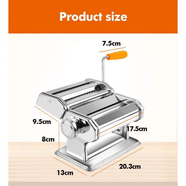150mm Stainless Steel Pasta Making Machine Noodle Maker Silver Image 11