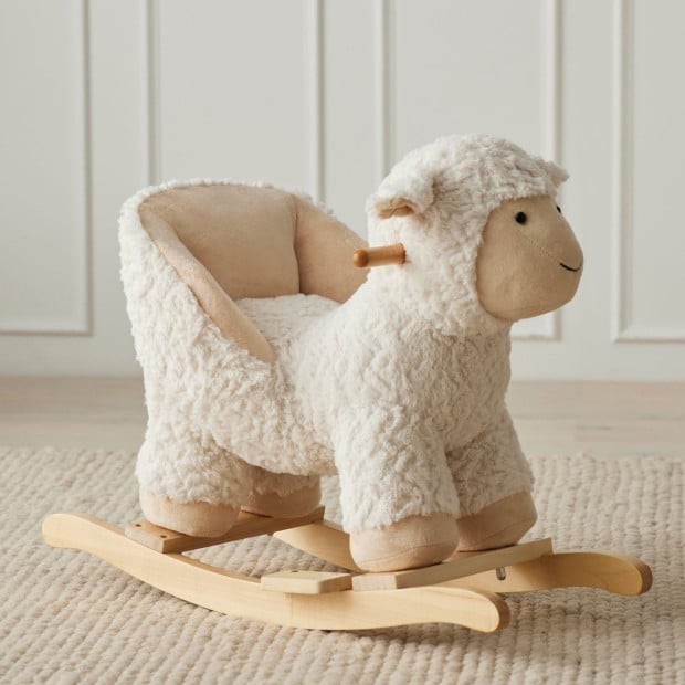 Jiggle & Giggle Soft Plush Toy Rocker - Sheep Image 4