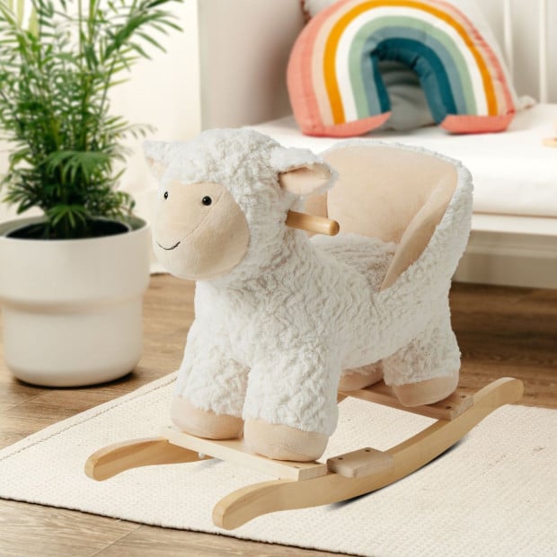 Jiggle & Giggle Soft Plush Toy Rocker - Sheep Image 6