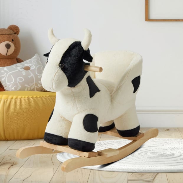Jiggle & Giggle Soft Plush Toy Rocker - Cow Image 6