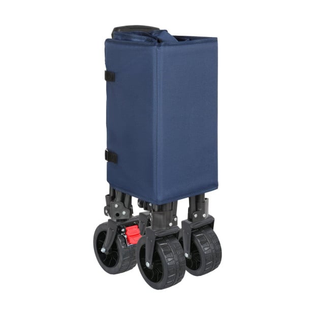 Wallaroo 120L Camping Steel Trolley Beach Picnic Basket Cart - Blue Image 5