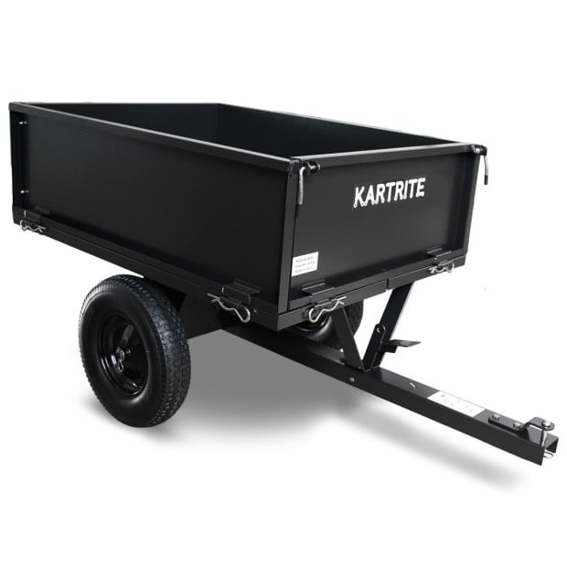 Kartrite Steel Dump Cart 270kg with Quick-Release & Tow-Behind Hitch Image 2