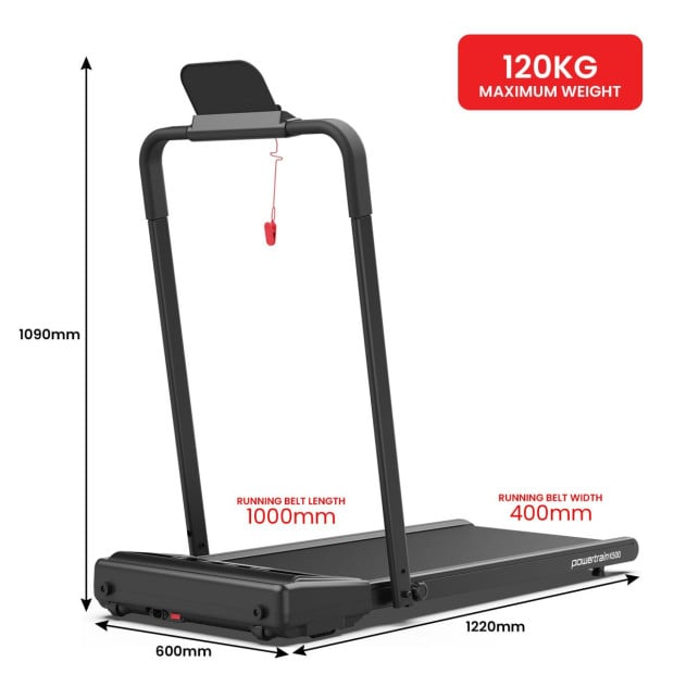 Powertrain K500 2-in-1 Foldable Walking Pad Treadmill with Remote Control Image 4