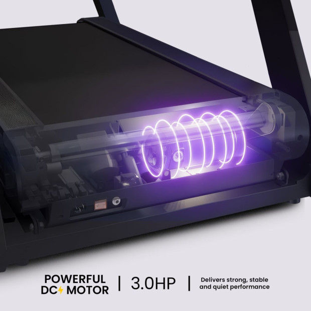 Powertrain V500 3HP Foldable Treadmill with Automatic Incline & Bluetooth Image 13