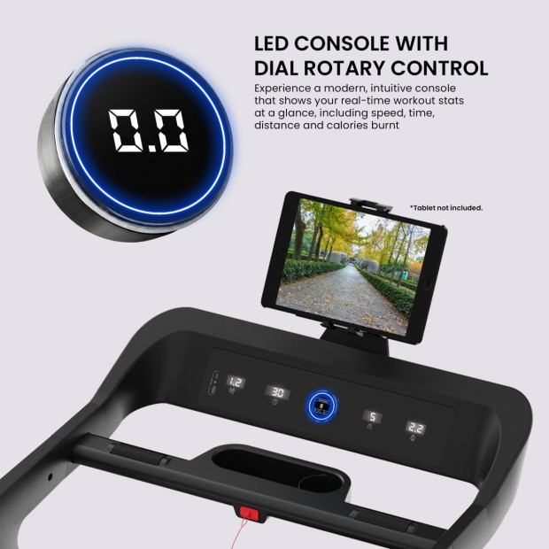 Powertrain V500 3HP Foldable Treadmill with Automatic Incline & Bluetooth Image 14